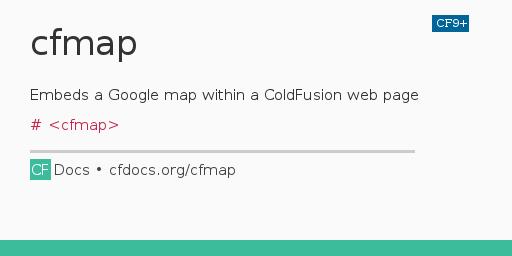 cfmap CFML Documentation