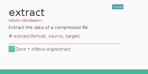 extract Code Examples and CFML Documentation