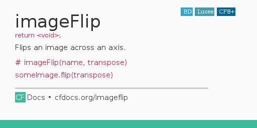 imageFlip Code Examples and CFML Documentation
